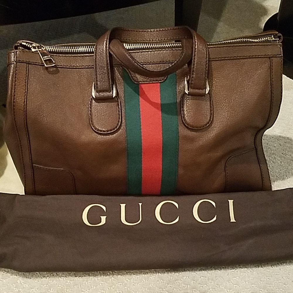 Brown Leather Gucci Bag